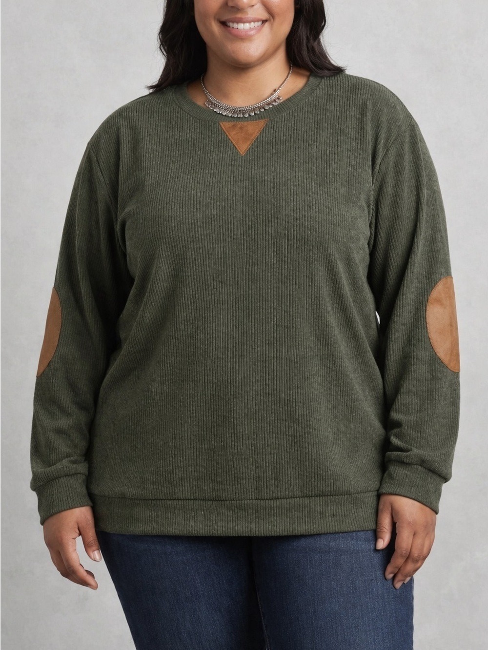 🥰CLEARANCE - Military Green Ribbed Sweater XL